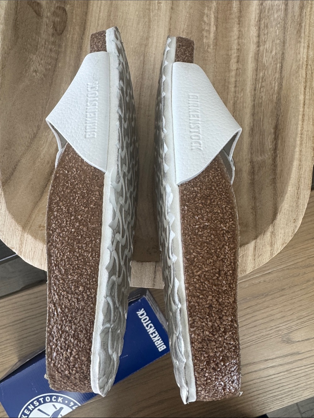Birkenstock White Madrid Big Buckle Slide Sandals - Picture 4 of 12